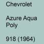 Preview: Chevrolet, Azure Aqua Poly, 918 (1964).